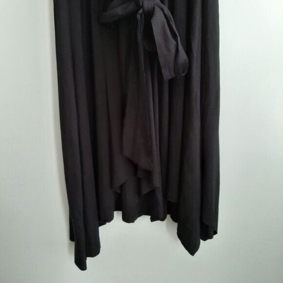 BCBG Max Azria Pleated Defined Waist Knee Length Midi Dress Black Sz XS - Picture 11 of 15